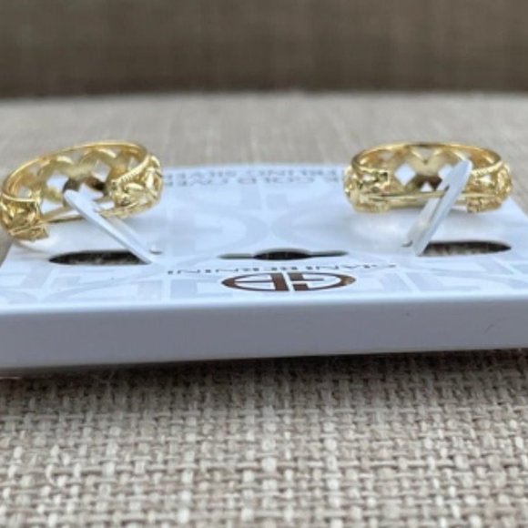 Giani Bernini Earrings 18k Gold Plated over Sterling Silver Hoops Lever Back - Picture 9 of 12